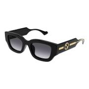 Geometrische Oversized Zonnebril Gucci , Black , Unisex