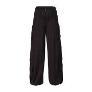 Cargo Stijl Zwarte Broek Richmond , Black , Dames