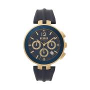 Chrono Steel Blue Dial Watch Versus Versace , Black , Heren