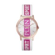 Legende Roze-Wit Horloge Plein Sport , Pink , Dames