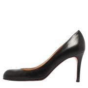 Pre-owned Leather heels Christian Louboutin Pre-owned , Black , Dames