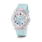 Chronograaf Athena Siliconen Horloge Guess , Blue , Dames