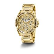 Queen Gold Multifunction Armbandhorloge Guess , Yellow , Dames