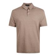 Beige Gestreept Poloshirt Zanone , Beige , Heren