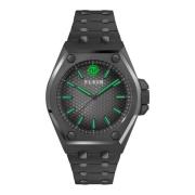 Extreme Gent Zwart Roestvrij Stalen Horloge Philipp Plein , Black , He...