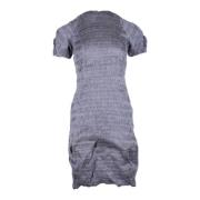 Pre-owned Silk dresses Burberry Vintage , Gray , Dames