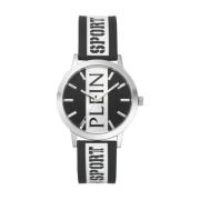 Legend Zwart-Wit Horloge Plein Sport , Gray , Dames