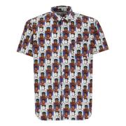 Multicolor Shirt met Contrasterende Print Comme des Garçons , Multicol...