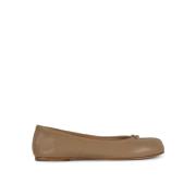 Tabi Ballerina Platte Schoenen Bruin Leer Maison Margiela , Brown , Da...