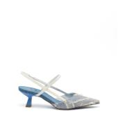 Jeans Stof Slingback Schoenen Roberto Festa , Blue , Dames