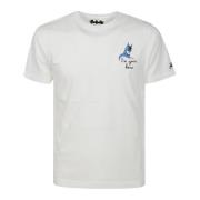 Batman Wit Katoenen T-Shirt MC2 Saint Barth , White , Heren