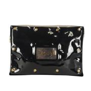 Pre-owned Leather clutches Yves Saint Laurent Vintage , Black , Dames