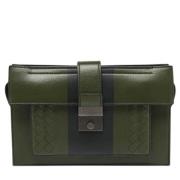 Pre-owned Leather pouches Bottega Veneta Vintage , Green , Heren