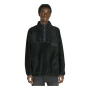 Fleece Half-Button Sweatshirt Comme des Garçons , Black , Heren