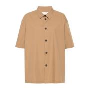 Beige Poplin Texture Klassieke Kraag Shirt Studio Nicholson , Beige , ...