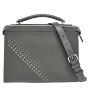 Pre-owned Leather briefcases Fendi Vintage , Gray , Heren