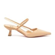 Beige Leren Slingback Festa Amai Roberto Festa , Beige , Dames