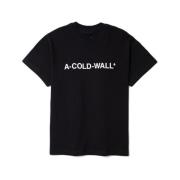 Essentieel Logo T-shirt Zwart A-Cold-Wall , Black , Heren