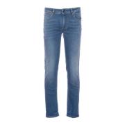 Blauwe Denim 5-Pocket Jeans Re-Hash , Blue , Heren