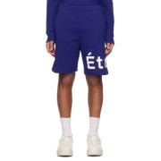 Blauwe Katoenen Logo Shorts Études , Blue , Heren