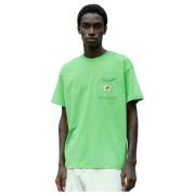 Katoenen Logo Patch Crewneck T-Shirt SKY High Farm , Green , Heren