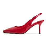 Rode Stiletto High Heeled Pumps Cesare Gaspari , Red , Dames