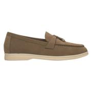 Bruine Tassel Loafers van Nubuck Estro , Brown , Dames