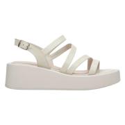 Dames Lichtbeige Sleehak Sandalen gemaakt van Echt Leer Er00115097 Est...