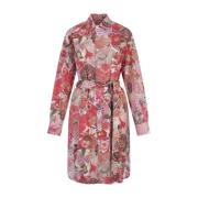 Roze Bloemenoverhemdjurk Marni , Multicolor , Dames