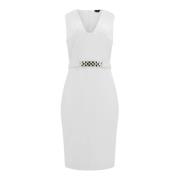 Witte midi jurk met riem Guess , White , Dames