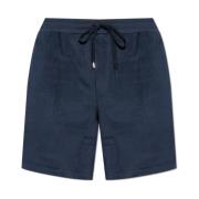 Katoenen shorts met logo Paul Smith , Blue , Heren