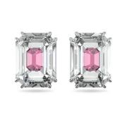 Chroma Octagon Roze Kristal Oorbellen Swarovski , Multicolor , Dames