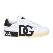 Portofino Line Sneakers Zwart/Wit Dolce & Gabbana , White , Heren