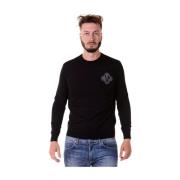 Comfortabele Gebreide Pullover Sweater Versace Jeans Couture , Black ,...