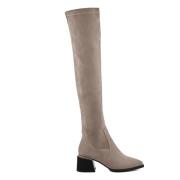 Stijlvolle Suede Over-de-Knie Laarzen Cesare Gaspari , Gray , Dames