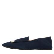 Pre-owned Suede flats Sergio Rossi Pre-owned , Blue , Dames