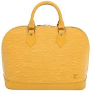 Pre-owned Leather handbags Louis Vuitton Vintage , Yellow , Dames