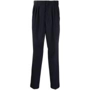 Donkerblauwe Geplooide Broek Kenzo , Blue , Heren