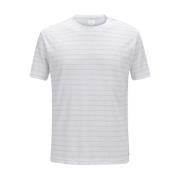 Casual katoen linnen mix T-shirt Eleventy , White , Heren