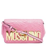 Pre-owned Leather crossbody-bags Moschino Pre-Owned , Pink , Dames