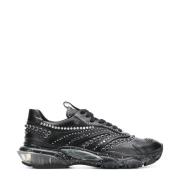 Studded Leren Sneakers Valentino Garavani , Black , Dames