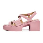 Roze Blokhak Sandalen Cesare Gaspari , Pink , Dames