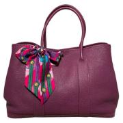 Pre-owned Leather totes Hermès Vintage , Purple , Dames