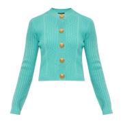 Cardigan met een ronde halslijn Balmain , Blue , Dames