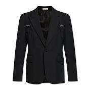 Wollen blazer Alexander McQueen , Black , Heren