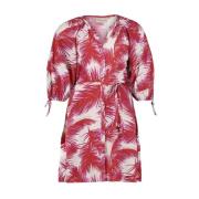 Festival Print V-Hals Jurk Fabienne Chapot , Multicolor , Dames