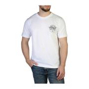 Logo Katoenen T-shirt Lente/Zomer Mannen Off White , White , Heren