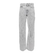 Retro Snap Off Jeans Y/Project , Gray , Dames