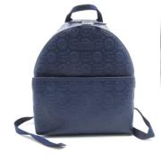 Pre-owned Canvas backpacks Gucci Vintage , Blue , Dames