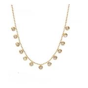 Elegante Waterdichte Kristal Ketting Goud Plating Dansk Copenhagen , Y...